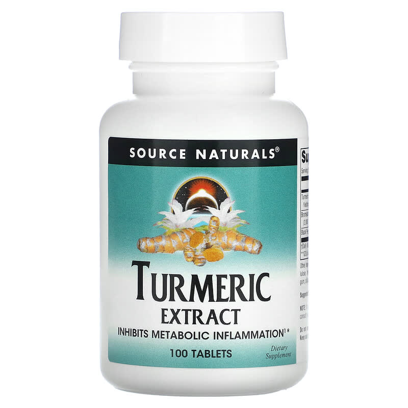 Source Naturals Turmeric Extract 100 Tablets 21078000891