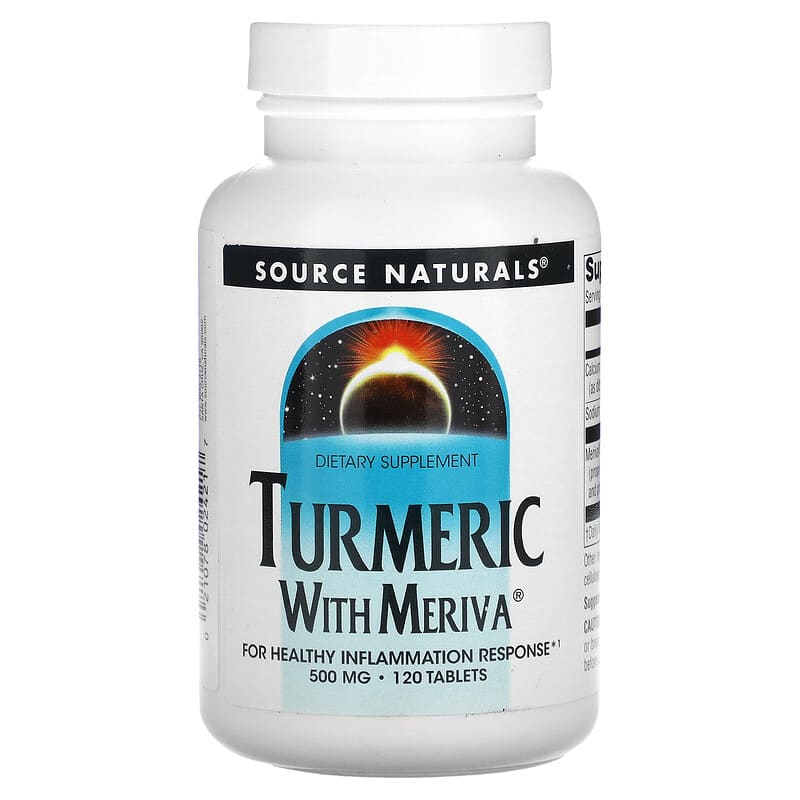 Source Naturals Turmeric with Meriva 500 mg 120 Tablets 21078024217