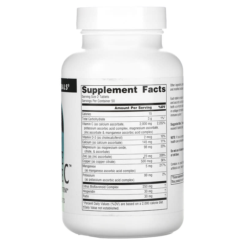 Source Naturals, Ultimate Ascorbate C, 1,000 mg, 100 Tablets 21078008323