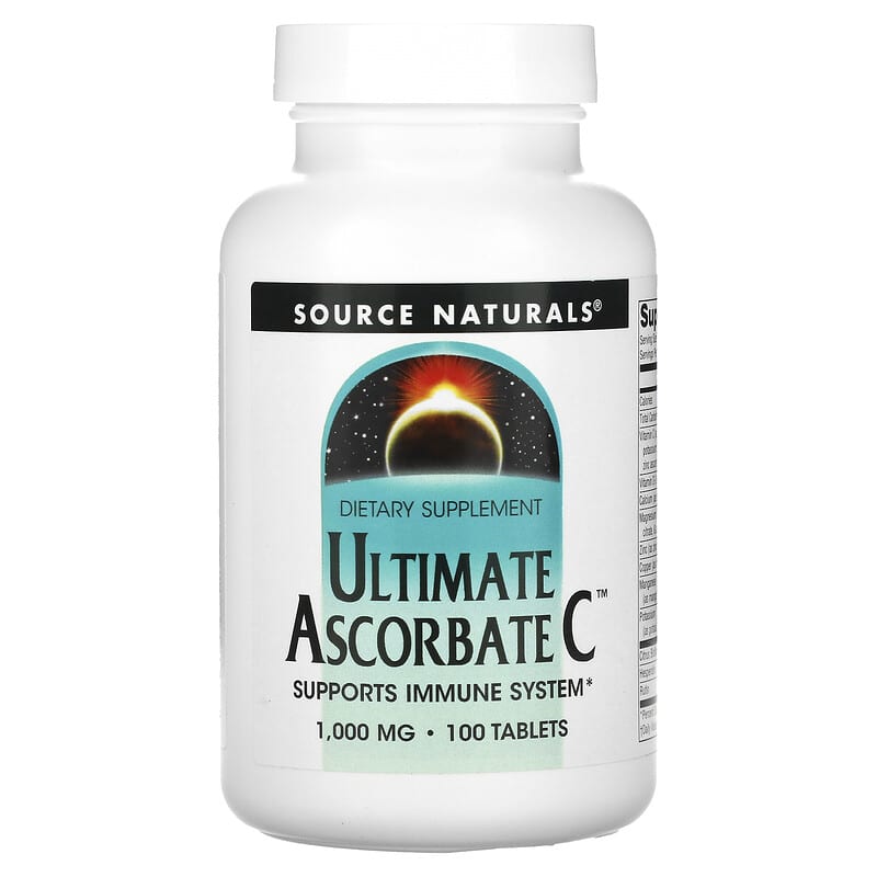 Source Naturals Ultimate Ascorbate C 1,000 mg 100 Tablets 21078008323