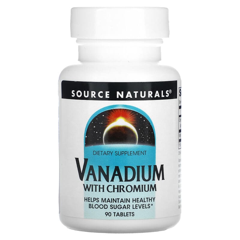 Source Naturals Vanadium with Chromium 90 Tablets 21078018353