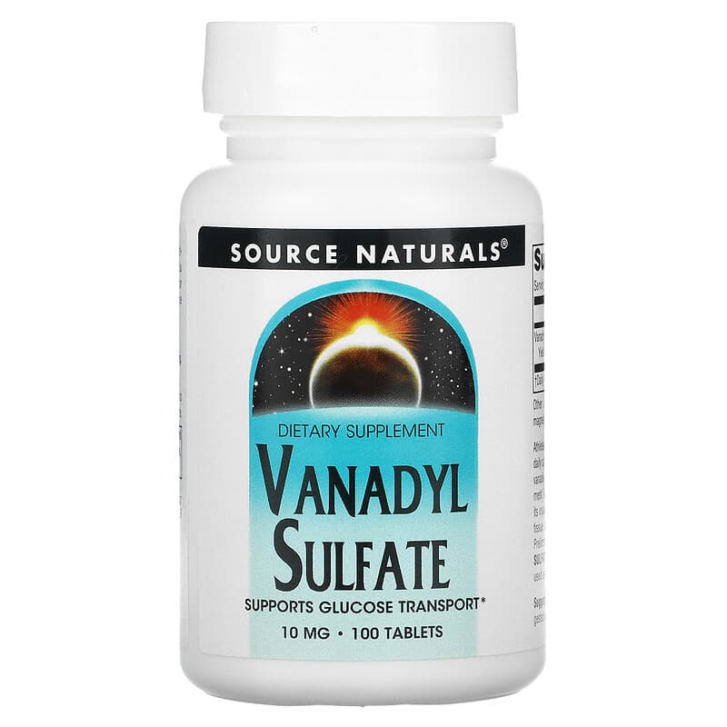 Source Naturals Vanadyl Sulfate 10 mg 100 Tablets 21078017479