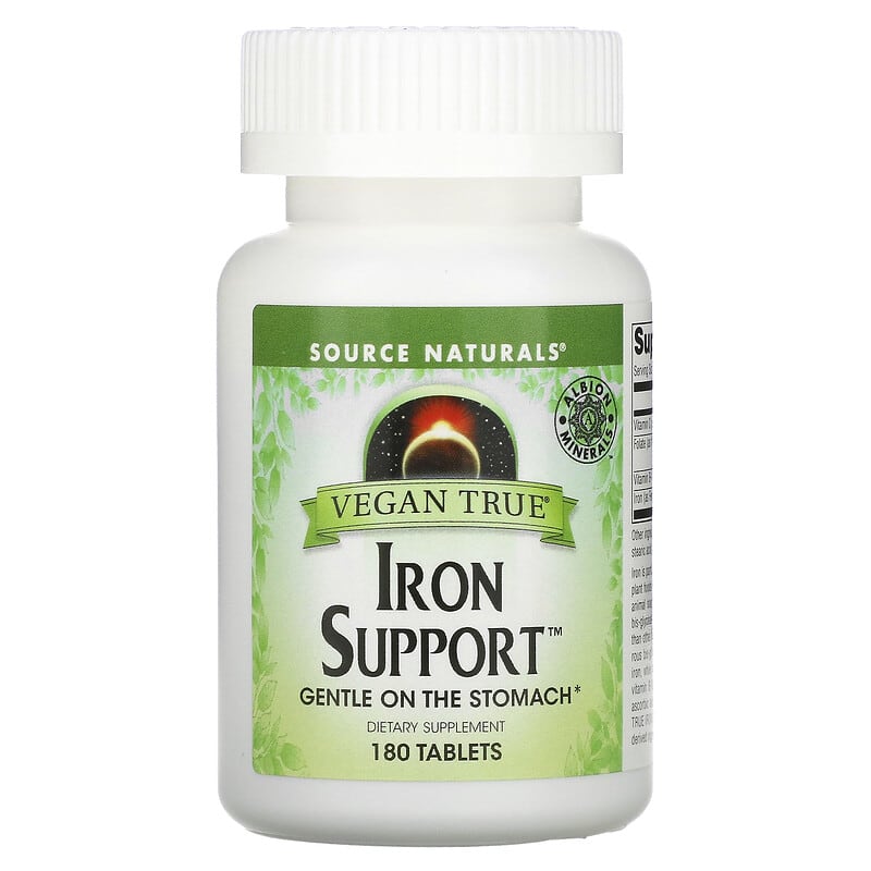 Source Naturals Vegan True Iron Support 180 Tablets 21078025924