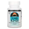 Source Naturals Vitamin K2 + D3 60 Tablets 21078019220