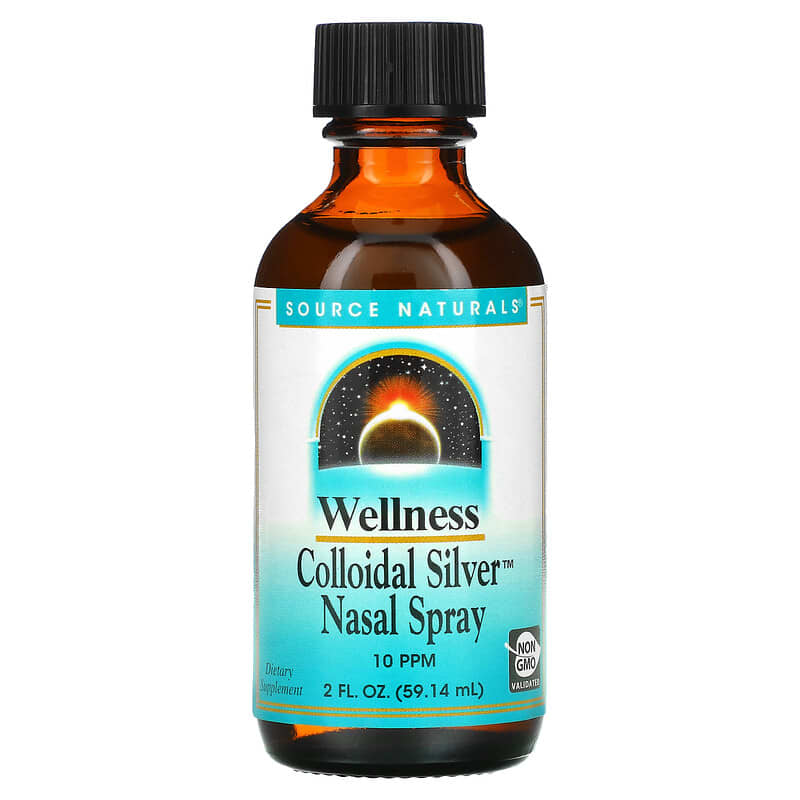 Source Naturals Wellness Colloidal Silver Nasal Spray 10 PPM 2 fl oz (59.14 ml) 21078010302