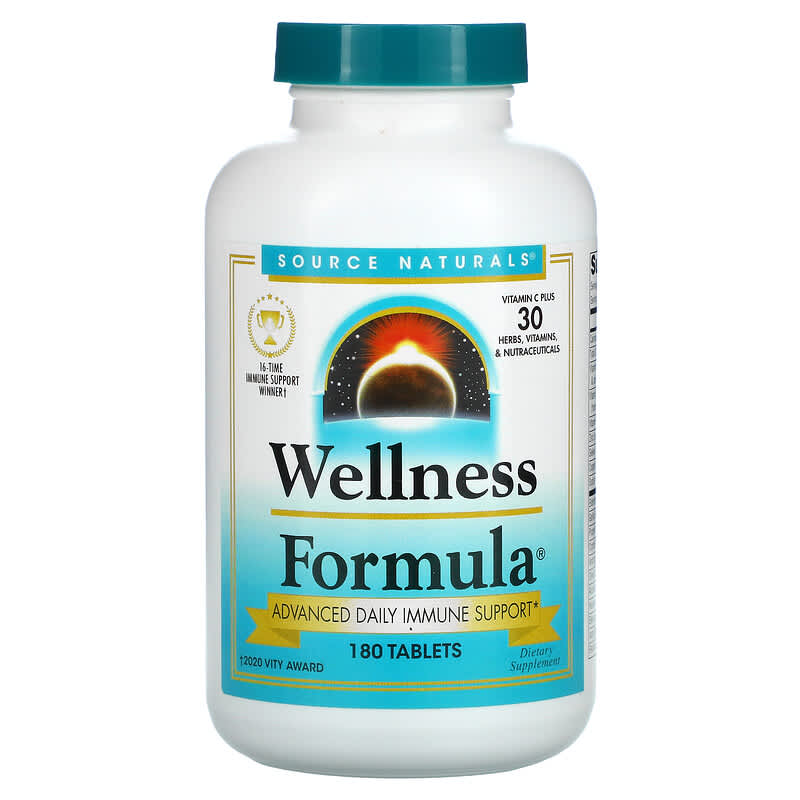 Source Naturals Wellness Formula Advance Daily Immune Support 180 Tablets 21078024408