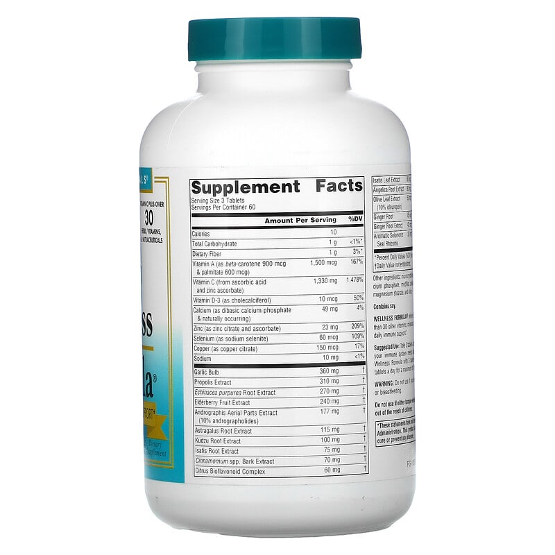 Source Naturals, Wellness Formula, Advanced Daily Immune Support, 180 Tablets 21078008231