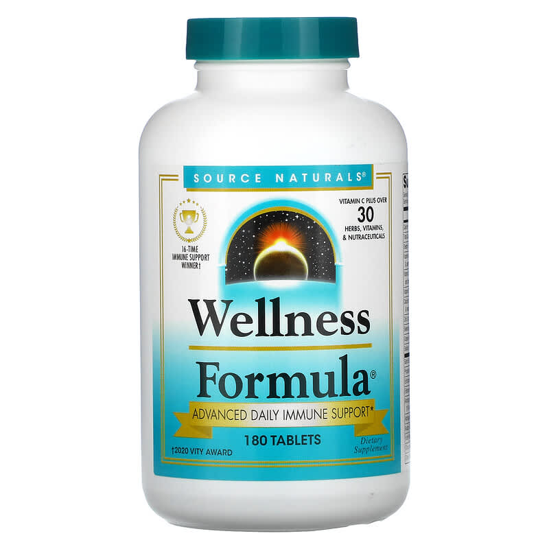 Source Naturals Wellness Formula Advanced Daily Immune Support 180 Tablets 21078008231