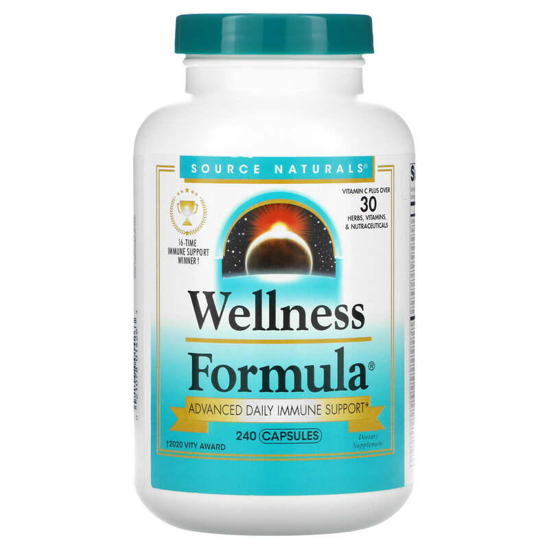 Source Naturals Wellness Formula Advanced Daily Immune Support 240 Capsules 21078014263