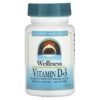Source Naturals Wellness Vitamin D-3 50 mcg (2,000 IU) 200 Softgels 21078023739