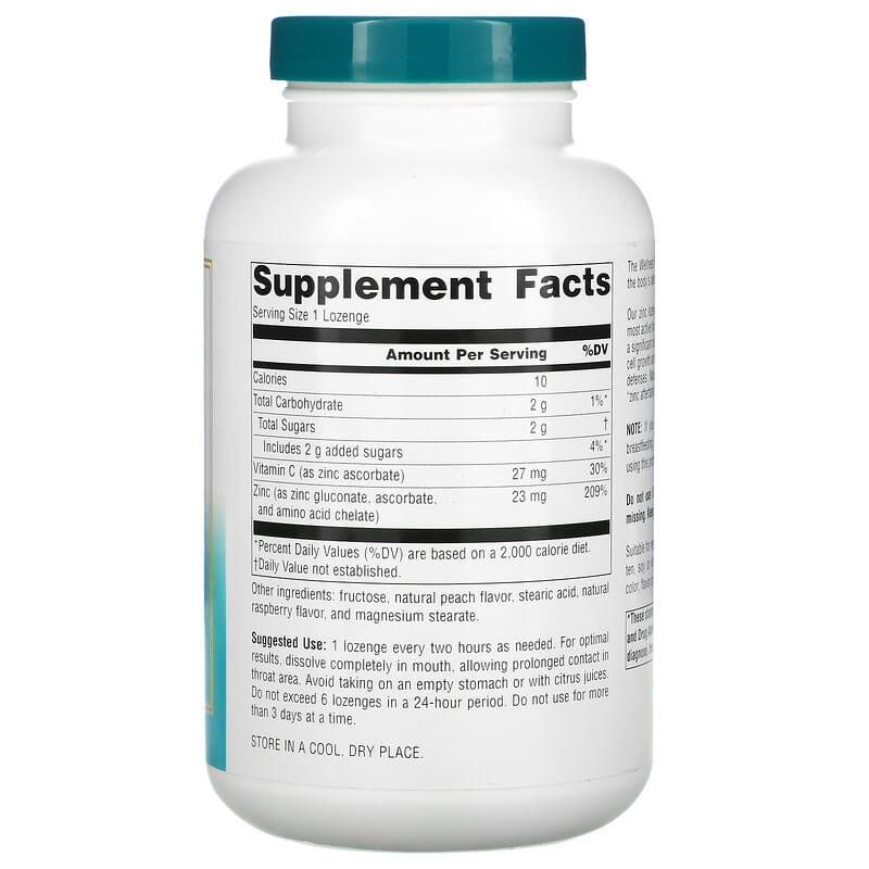 Source Naturals, Wellness, Zinc Lozenges, Peach-Raspberry, 23 mg, 120 Lozenges 21078009160