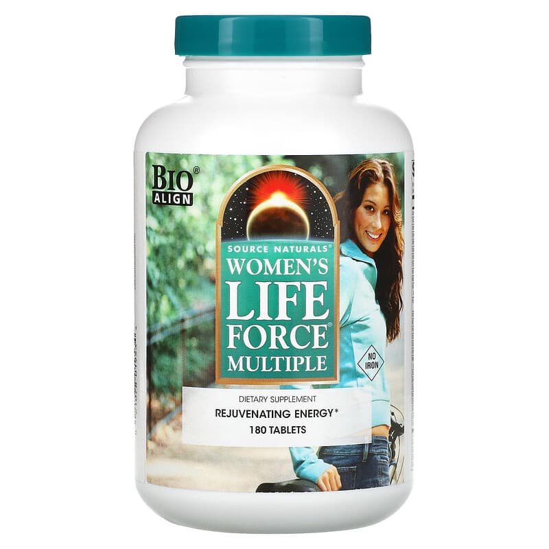 Source Naturals Women's Life Force Multiple No Iron 180 Tablets 21078019534