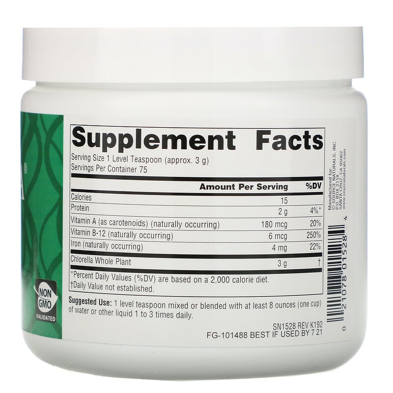 Source Naturals, Yaeyama Chlorella, 8 oz (226.8 g) 21078015284