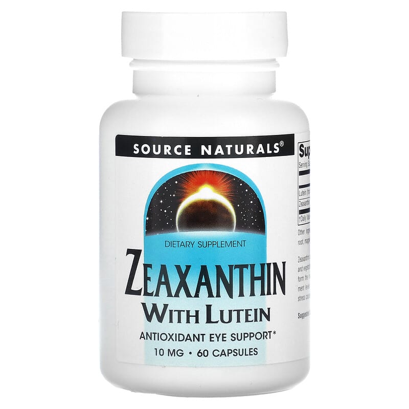 Source Naturals Zeaxanthin with Lutein 10 mg 60 Capsules 21078018827