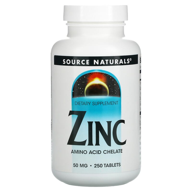 Source Naturals Zinc 50 mg 250 Tablets 21078003304