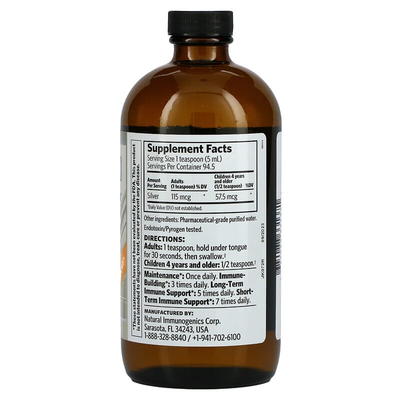 Sovereign Silver, Argentyn 23, Professional Bio-Active Silver Hydrosol, 16 fl oz (473 ml) 684088331371