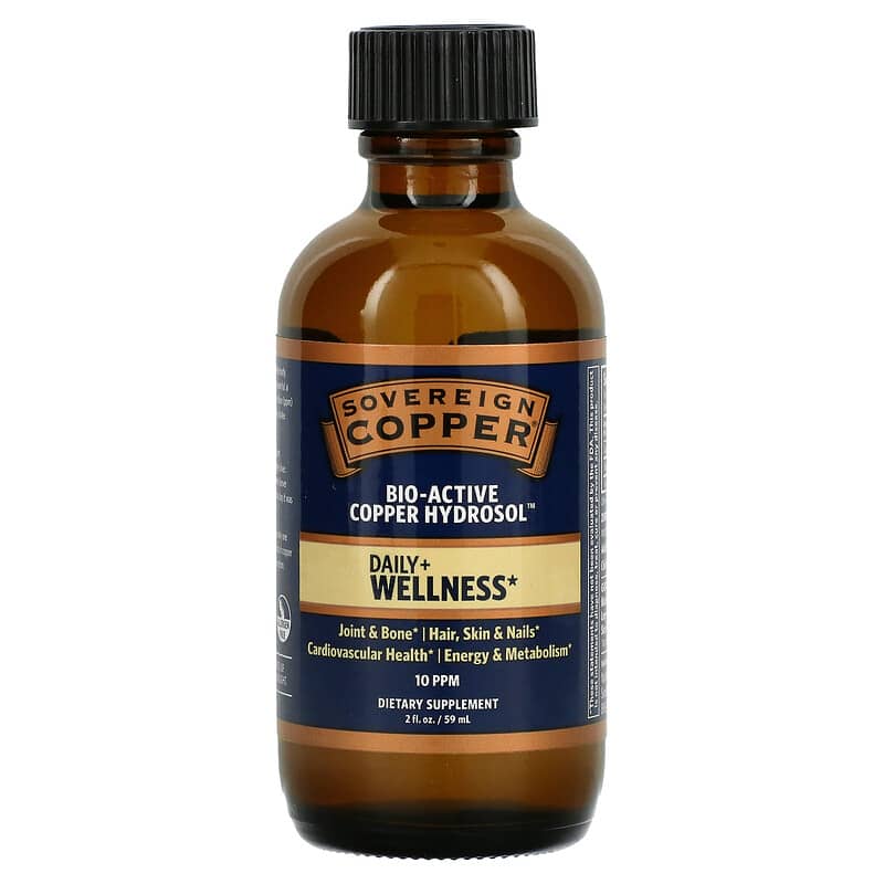 Sovereign Silver, Bio-Active Copper Hydrosol, 10 PPM, 2 fl oz (59 ml) 684088232395