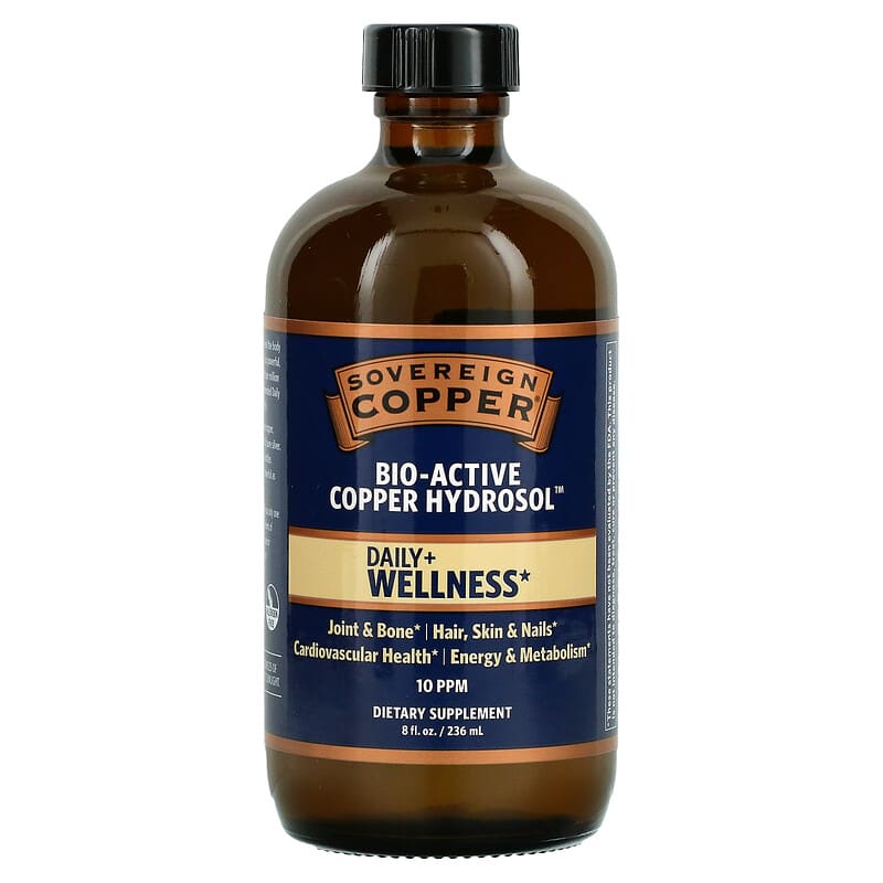 Sovereign Silver, Bio-Active Copper Hydrosol, 10 PPM, 8 oz (236 ml) 684088232418