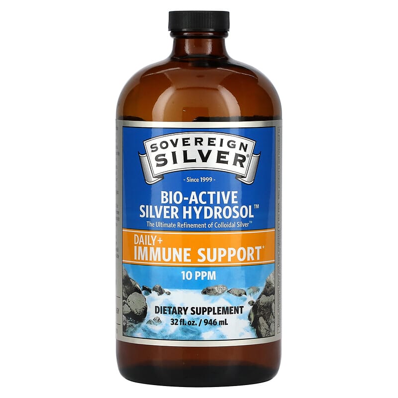 Sovereign Silver, Bio-Active Silver Hydrosol, 10 ppm, 32 fl oz (946 ml) 684088232388