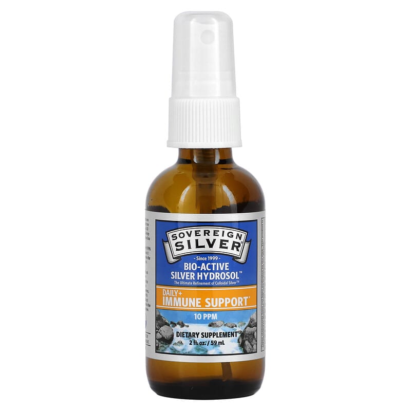 Sovereign Silver, Bio-Active Silver Hydrosol, Fine Mist Spray, 10 ppm, 2 fl oz (59 ml) 684088232357