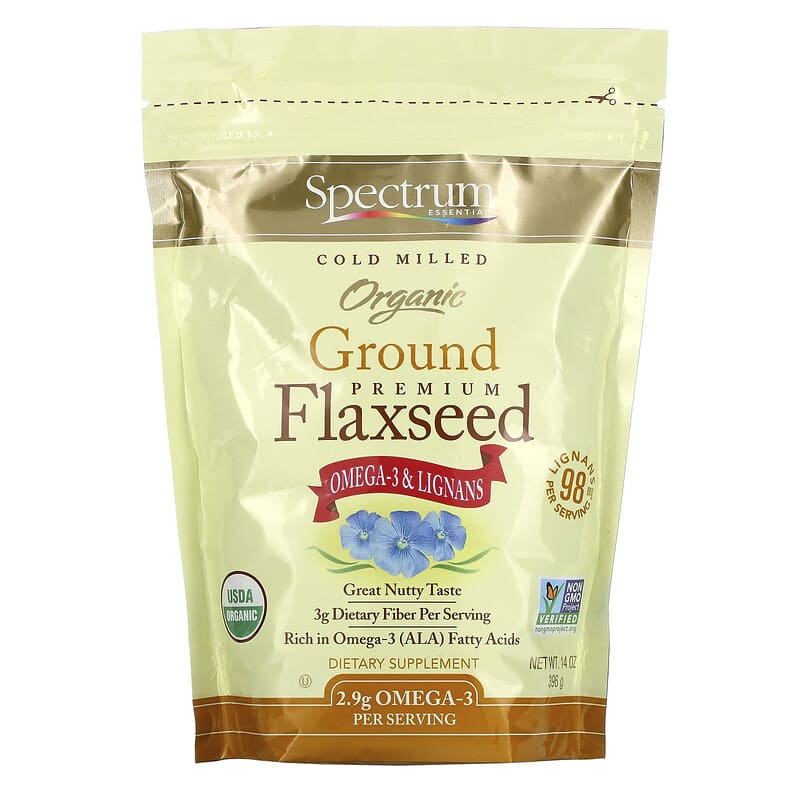 Spectrum Essentials Organic Ground Premium Flaxseed 14 oz (396 g) 22506677890