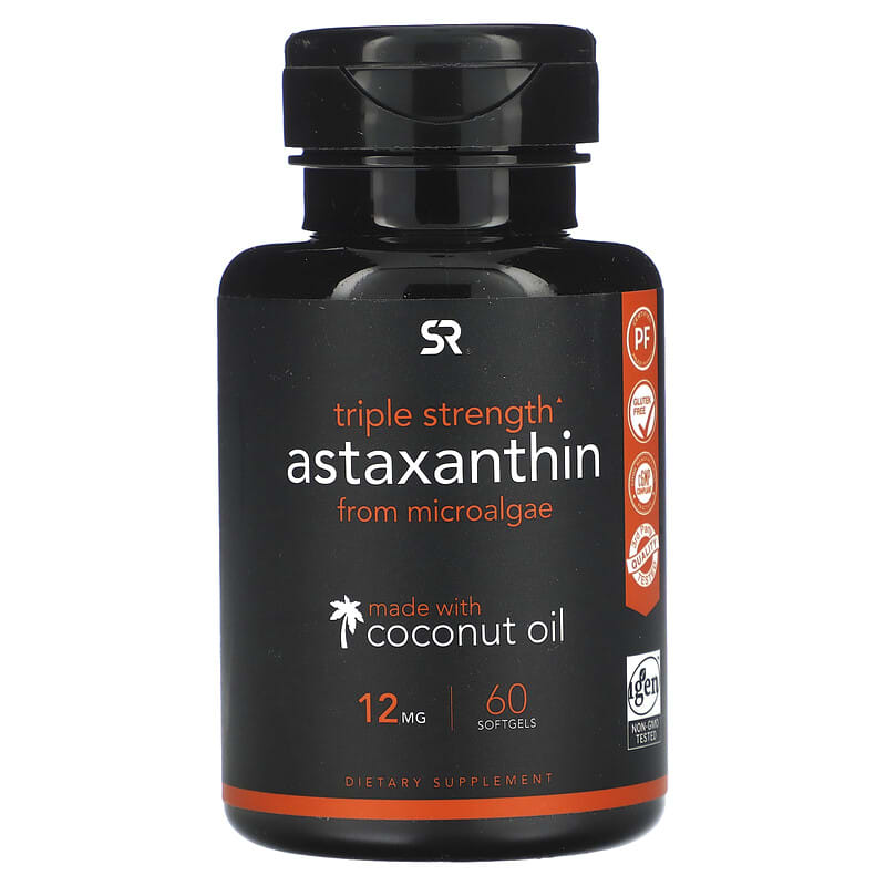 Sports Research Astaxanthin Triple Strength 12 mg 60 Softgels 23249012566