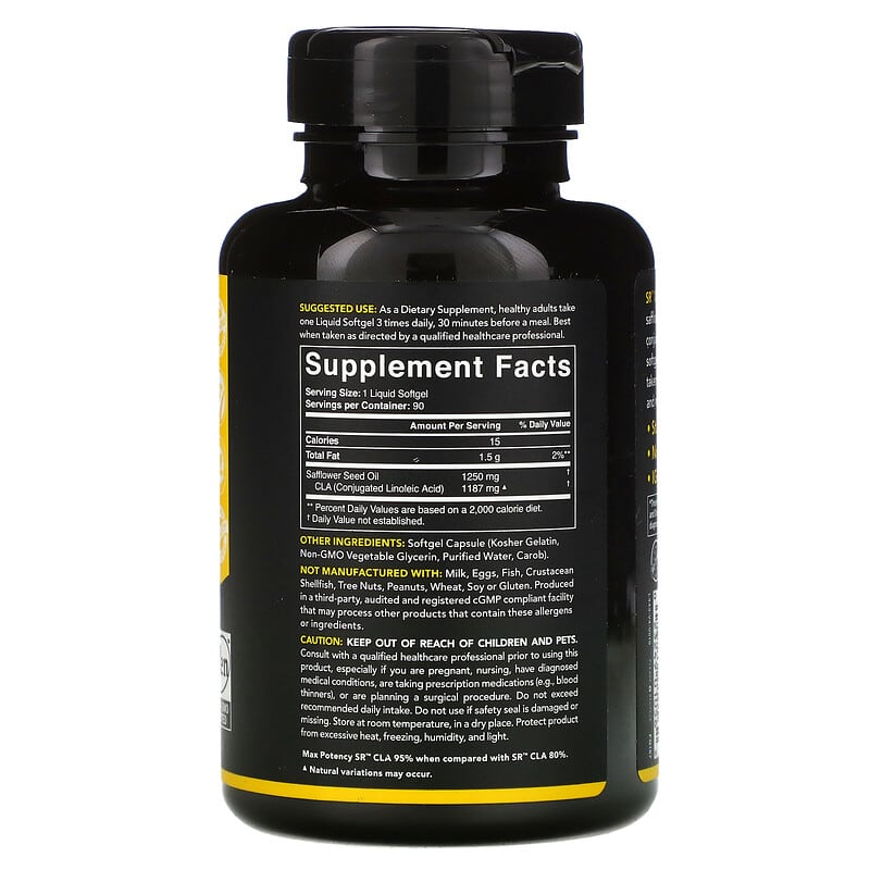 Sports Research, CLA 1250, Max Potency, 1,250 mg, 90 Softgels 23249010562