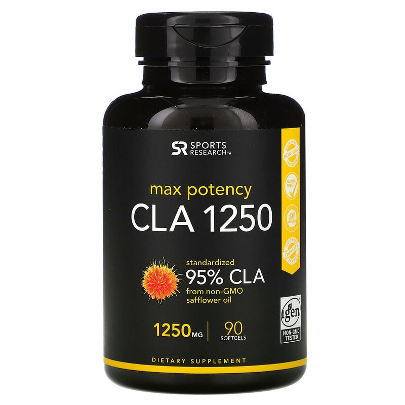 Sports Research CLA 1250 Max Potency 1,250 mg 90 Softgels 23249010562