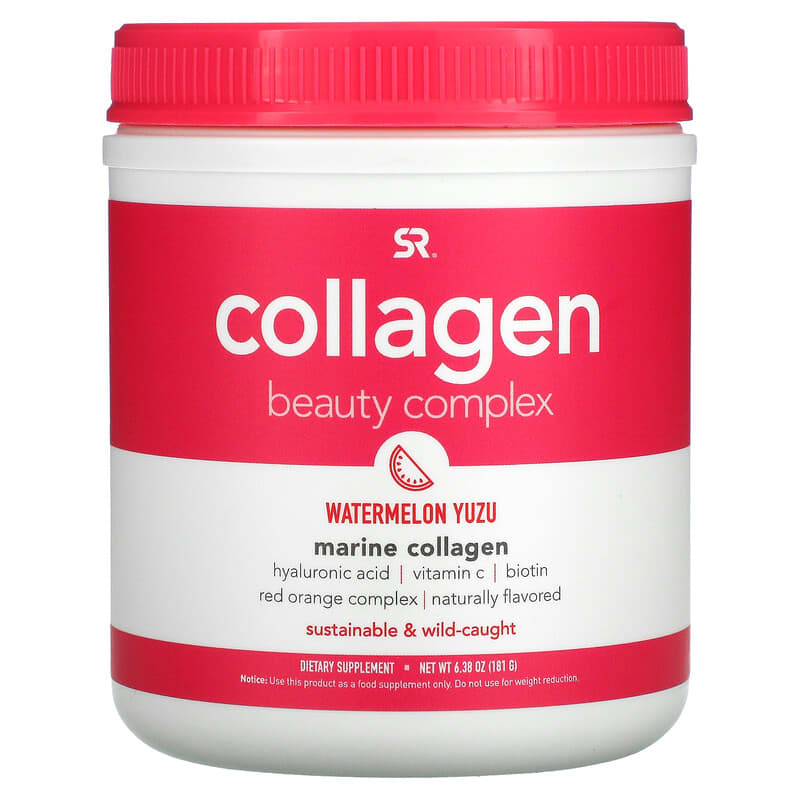 Sports Research Collagen Beauty Complex Marine Collagen Watermelon Yuzu 6.38 oz (181 g) 23249013457