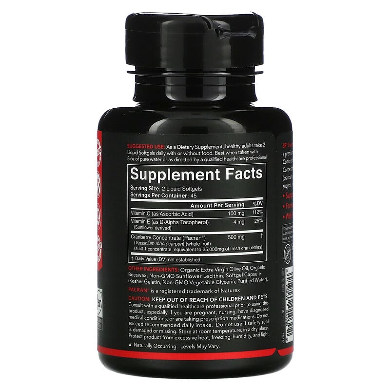 Sports Research, Cranberry Concentrate, 250 mg, 90 Softgels 23249010302