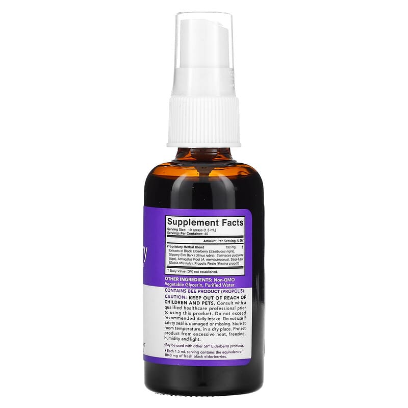 Sports Research, Elderberry Sambucus Complex Liquid Spray, 1,040 mg, 2 fl oz (60 ml) 23249090069