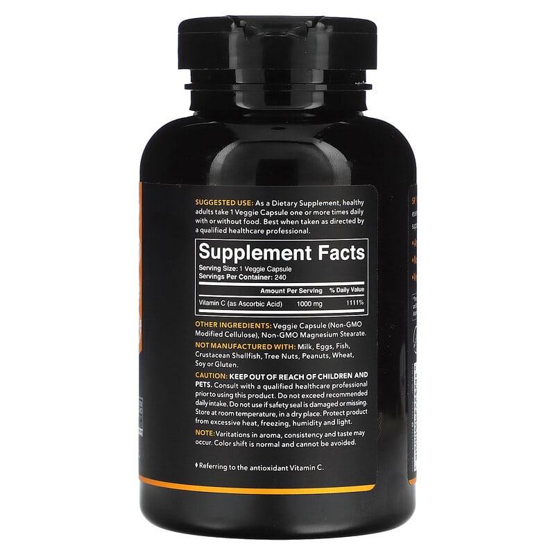 Sports Research, High Potency Vitamin C, 1,000 mg, 240 Veggie Capsules 23249090021