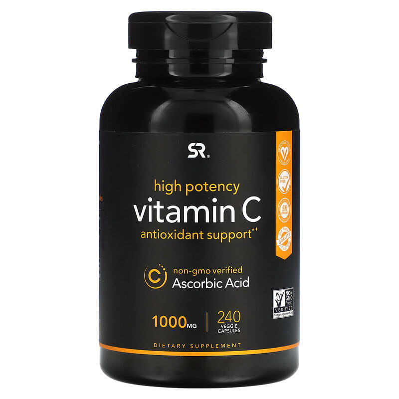 Sports Research High Potency Vitamin C 1,000 mg 240 Veggie Capsules 23249090021