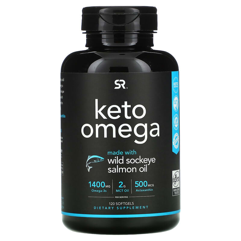 Sports Research Keto Omega with Wild Sockeye Salmon Oil 120 Softgels 23249012337