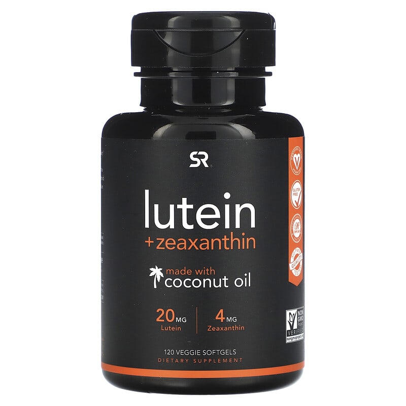 Sports Research Lutein + Zeaxanthin with Coconut Oil 120 Veggie Softgels 23249012108