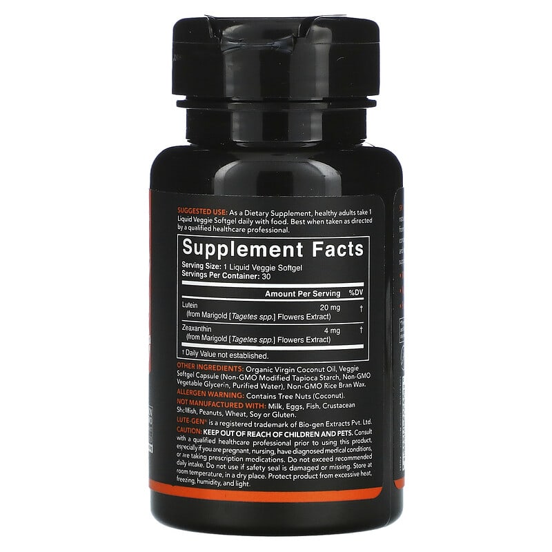 Sports Research, Lutein + Zeaxanthin with Coconut Oil, 30 Veggie Softgels 23249012528