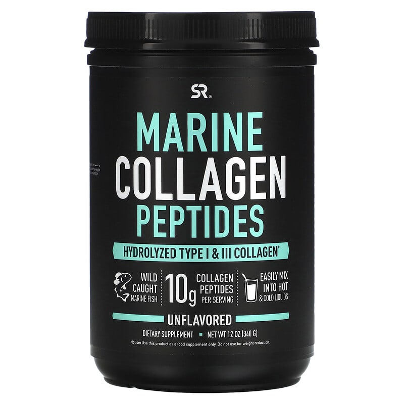 Sports Research Marine Collagen Peptides Unflavored 12 oz (340 g) 23249010814