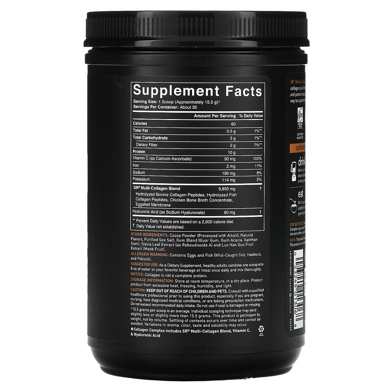 Sports Research, Multi Collagen Complex, Chocolate, 1.03 lb (465 g) 23249013068