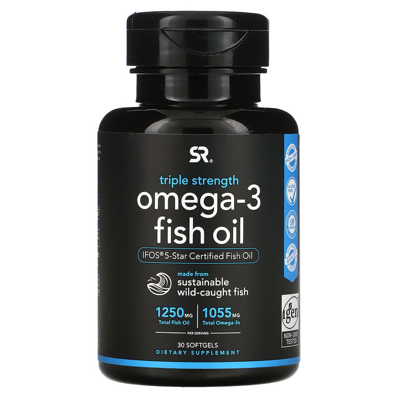 Sports Research Omega-3 Fish Oil Triple Strength  30 Softgels 23249091523