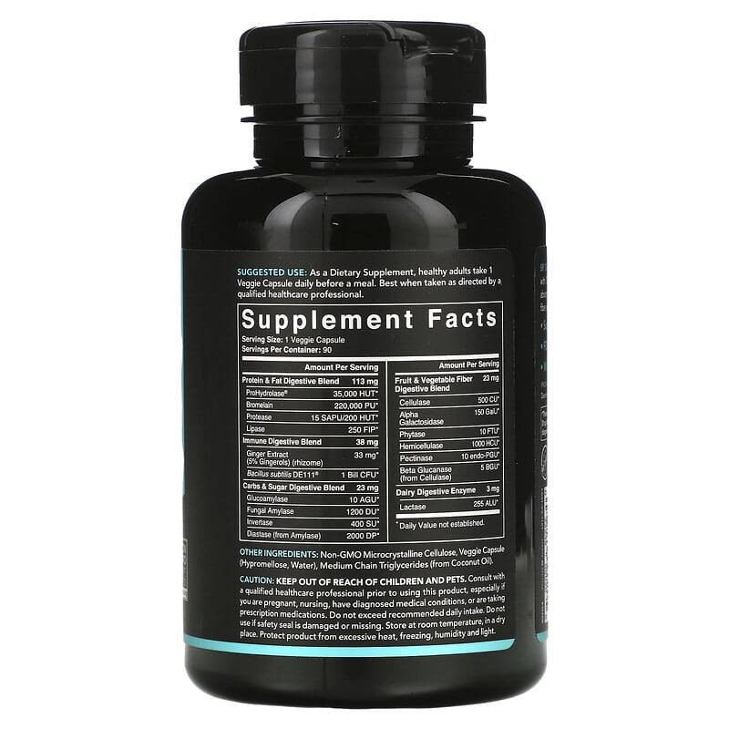 Sports Research, Plant-Based Digestive Enzymes, 90 Veggie Capsules 23249090205