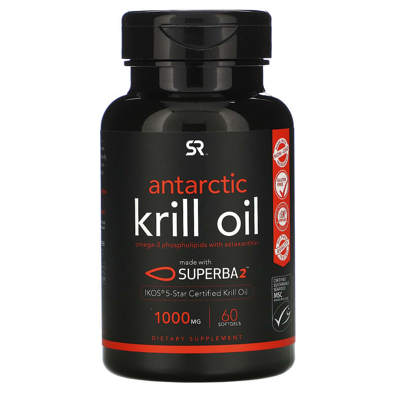 Sports Research SUPERBA 2 Antarctic Krill Oil with Astaxanthin 1,000 mg 60 Softgels 23249004530