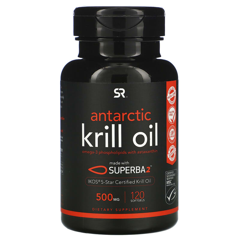 Sports Research SUPERBA 2 Antarctic Krill Oil with Astaxanthin 500 mg 120 Softgels 23249011361