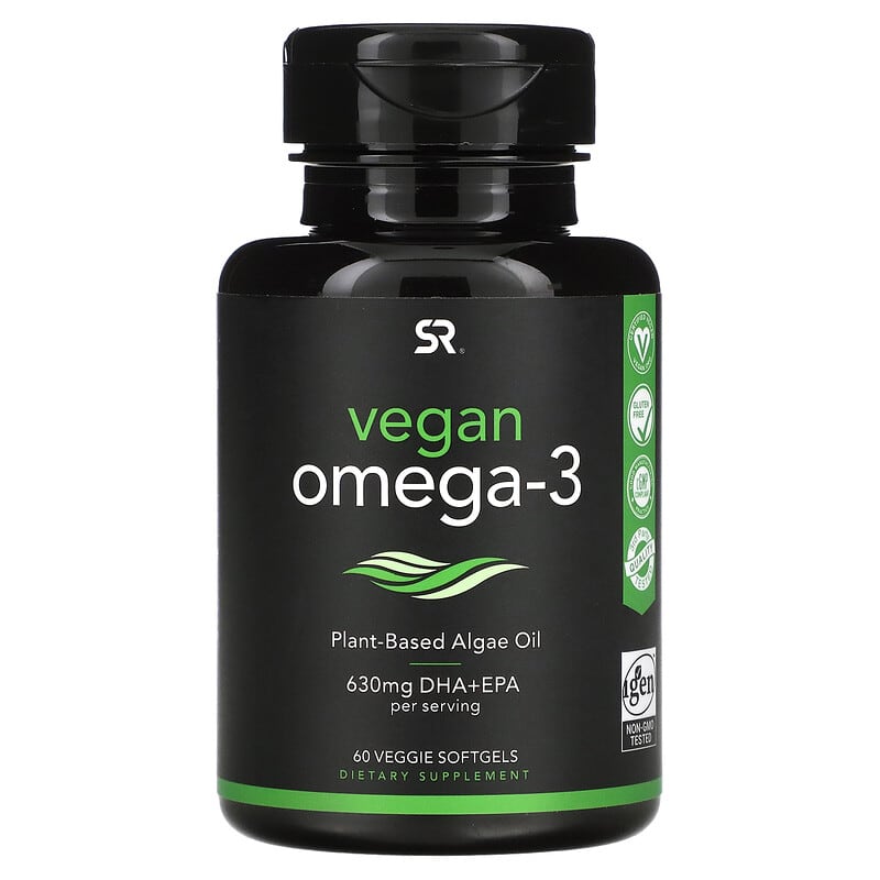 Sports Research Vegan Omega-3 60 Veggie Softgels 23249011156