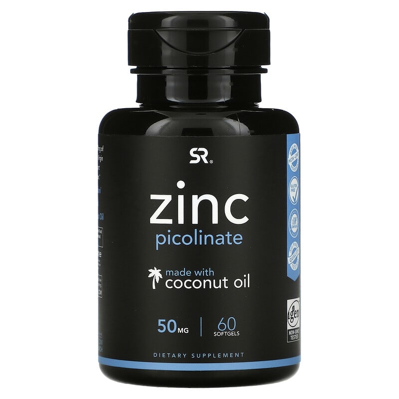 Sports Research Zinc Picolinate 50 mg 60 Softgels 23249090106