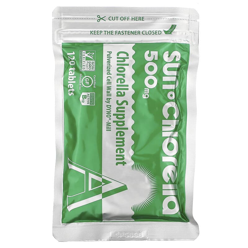 Sun Chlorella, Chlorella, 500 mg, 600 Tablets 29918015128