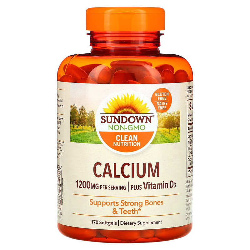 Sundown Naturals Calcium Plus Vitamin D3 600 mg 170 Softgels 30768134389