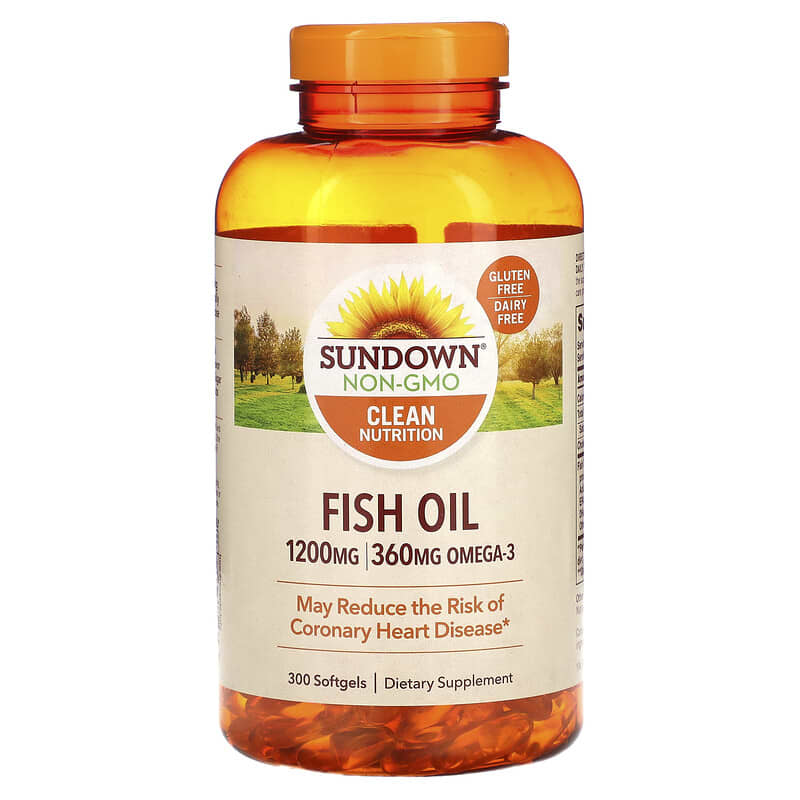 Sundown Naturals Fish Oil 1,200 mg 300 Softgels 30768276645
