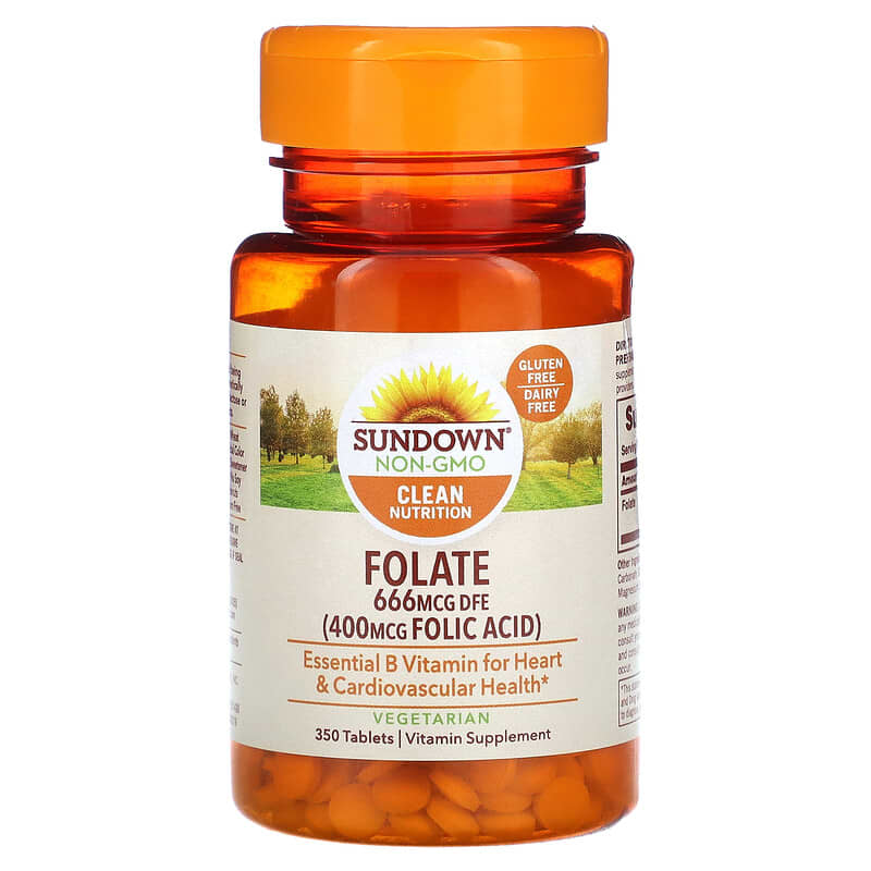Sundown Naturals Folate 666 mcg DFE 350 Tablets 30768040697