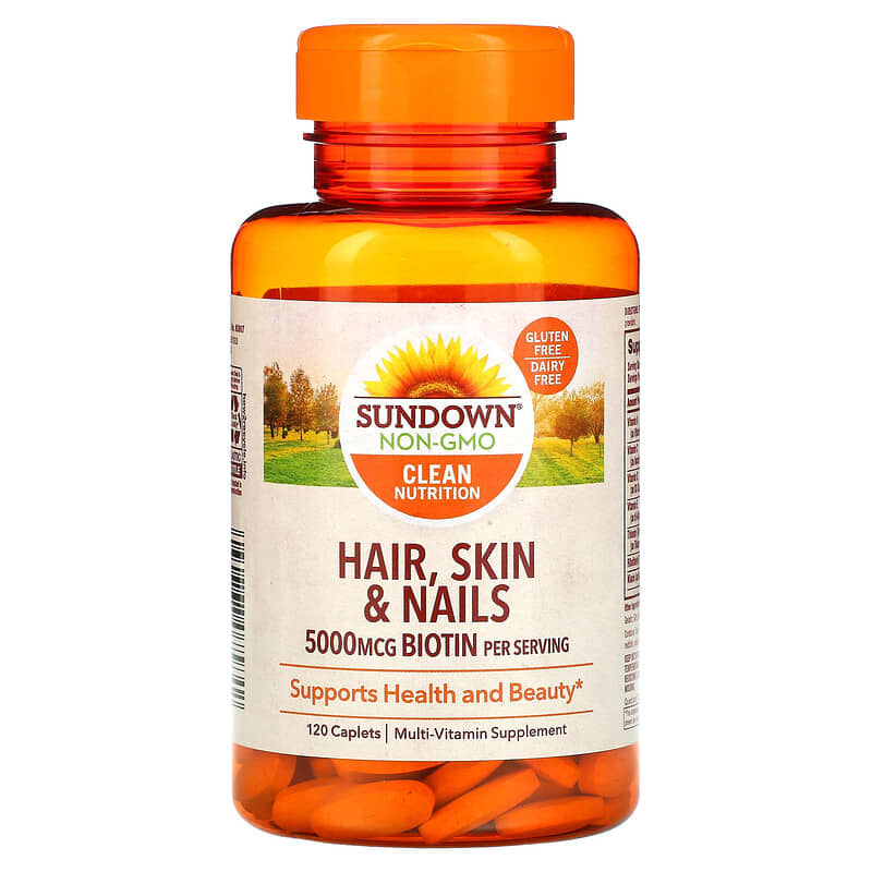Sundown Naturals Hair Skin & Nails 120 Caplets 30768075842