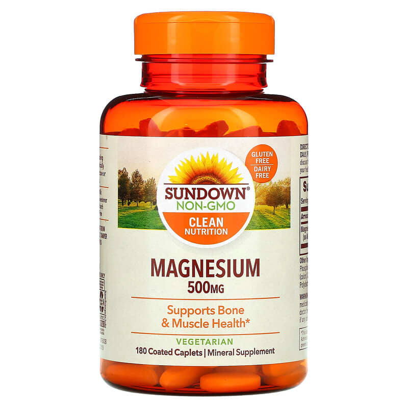 Sundown Naturals Magnesium 500 mg 180 Coated Caplets 30768301736